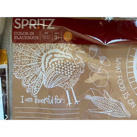 Thanksgiving Craft Kits Bundle For Kids Coloring Wooden Leaves Mask Stickers - Picture 12 of 14